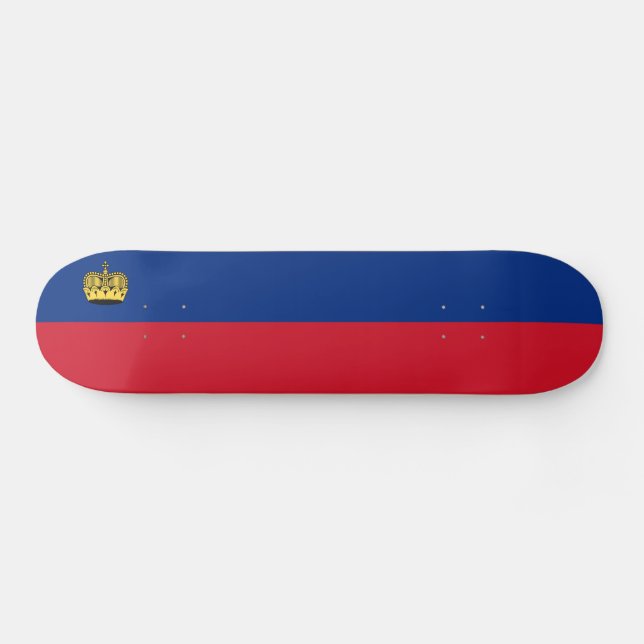 Liechtenstein Flag Skateboard (Horz)