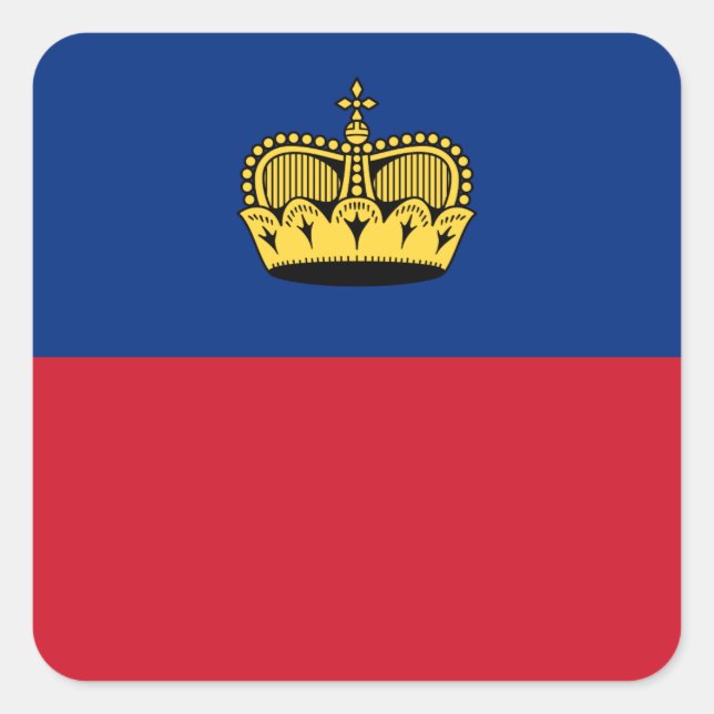 Liechtenstein Flag Square Sticker (Front)