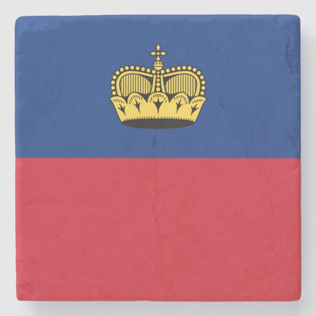 Liechtenstein Flag Stone Coaster (Front)