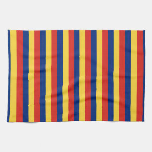 Liechtenstein flag stripes country symbol pattern tea towel