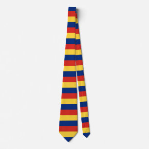 Liechtenstein flag stripes country symbol pattern tie