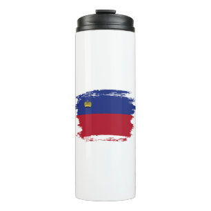 Liechtenstein flag thermal tumbler