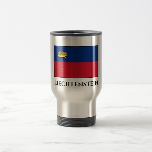 Liechtenstein Flag Travel Mug (Center)