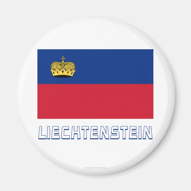 Liechtenstein Flag with Name Magnet (Front)