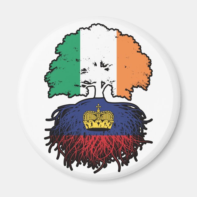 Liechtenstein Liechtensteiner Irish Ireland Tree Magnet (Front)