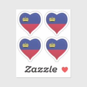 Liechtenstein love flag pride heart sticker