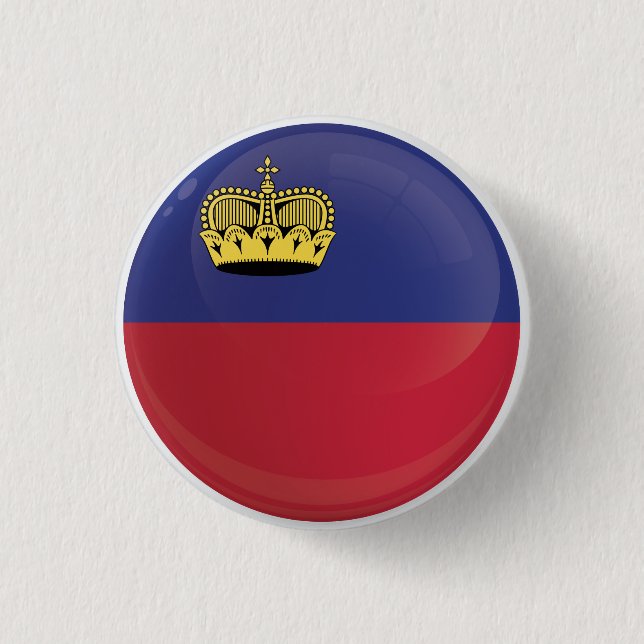 Liechtenstein  Round Icon Flag 3 Cm Round Badge (Front)