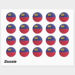Liechtenstein  Round Icon Flag Classic Round Sticker