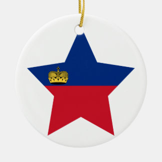 Liechtenstein Star Ceramic Tree Decoration