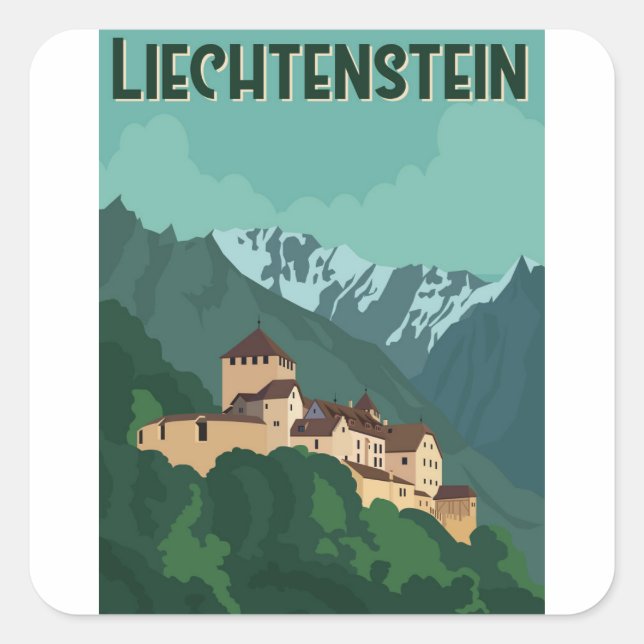 Liechtenstein Travel Square Sticker (Front)