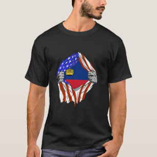 Liechtenstein USA America Chest Liechtensteiner Fl T-Shirt