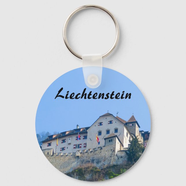 Liechtenstein Vaduz Castle Souvenir Key Ring (Front)