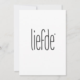 Liefde - valentine typography card