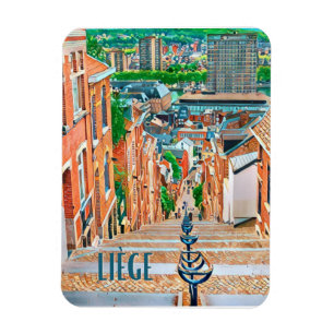 Liège Belgique Photo Vintage  Magnet