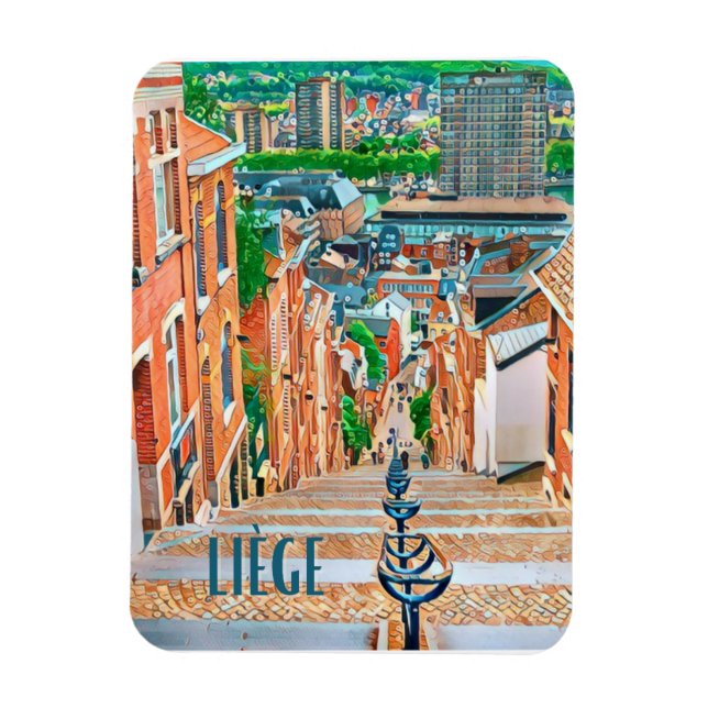 Liège Belgique Photo Vintage  Magnet (Vertical)