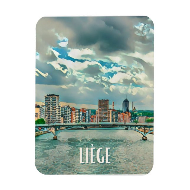 Liège Belgique Photo Vintage  Magnet (Vertical)