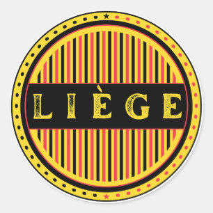 Liège City Pride Emblem – Belgian Identity Classic Round Sticker