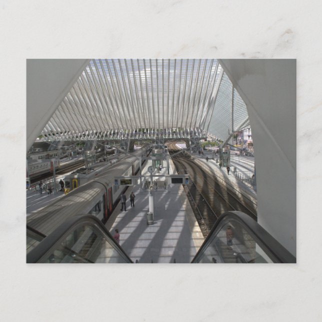 Liège-Guillemins railway station Postcard (Front)