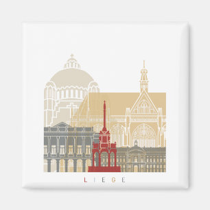 Liege skyline poster magnet