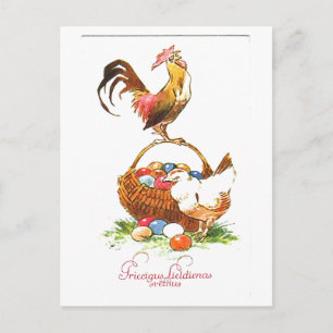 Lieldienu pasta kartina ar pantinu postcard