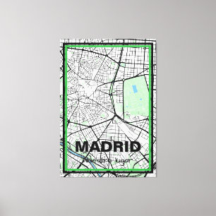 Lienzo map minimalist Madrid - Natural Colors Canvas Print