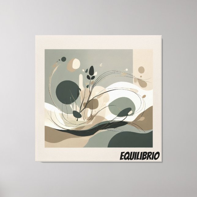 Lienzo Minimal Equilibrio y Naturaleza Canvas Print (Front)