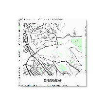 Lienzo minimalist map Grenada - Natural color