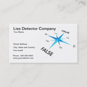 Lies Detector Company Business Card