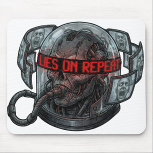 Lies On Repeat – Dystopian Propaganda Brainwash Mouse Mat