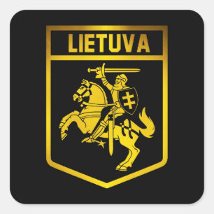 Lietuva Emblem Square Sticker