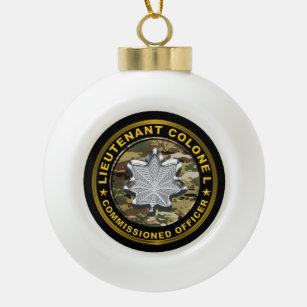Lieutenant Colonel  Ceramic Ball Christmas Ornament