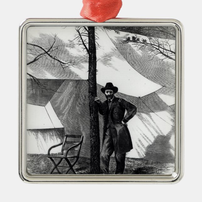 Lieutenant General Ulysses S. Grant Metal Tree Decoration (Front)
