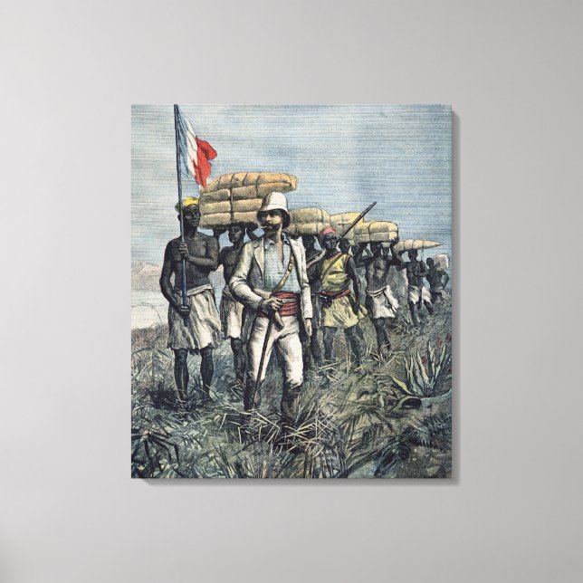 Lieutenant Mizon  on his 1892 Mission Canvas Print (Front)