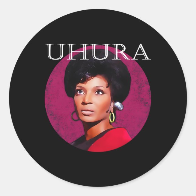 Lieutenant Uhura Rip Lieutenant Uhura Rip Lt Uhura Classic Round Sticker (Front)