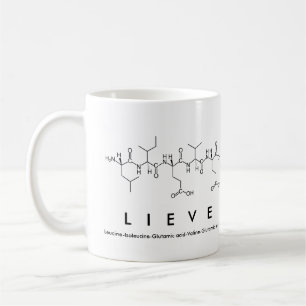 Lieve peptide name mug