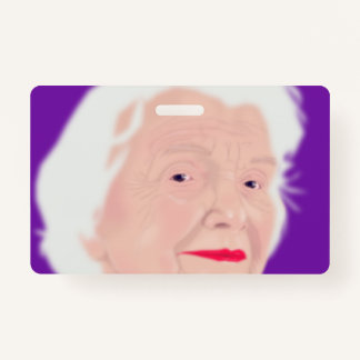 Life 15 Old Woman ID Badge