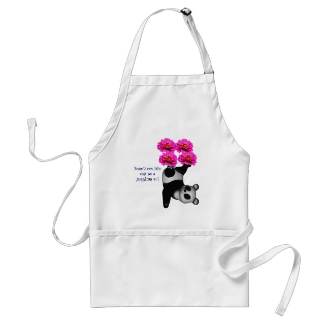 Life A Juggling Act Panda Inspirational Apron (Front)