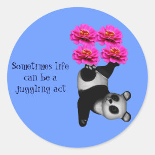 Life A Juggling Act Panda Inspirational Sticker