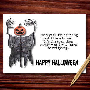 Life Advice Halloween Scarecrow Card
