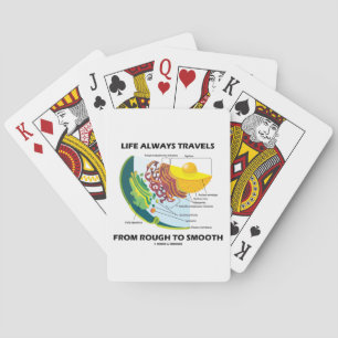 Life Always Travels From Rough To Smooth (Biology) Playing Cards