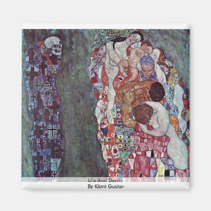 Life And Death By Klimt Gustav Magnet