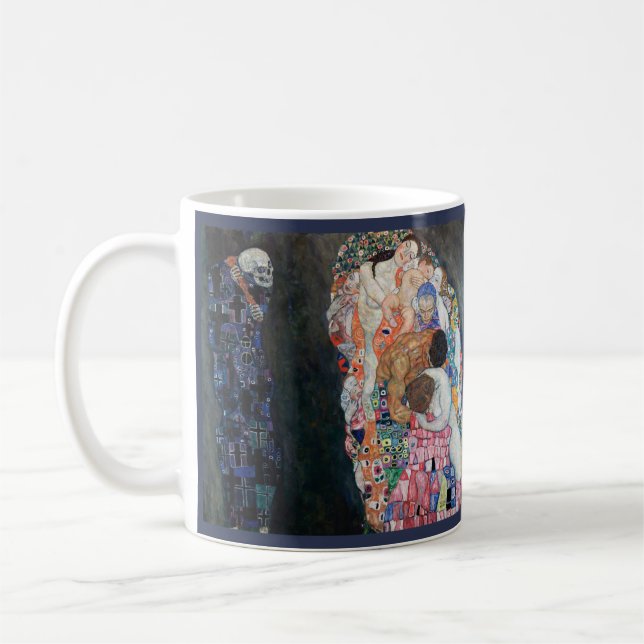 Life and Death, Gustav Klimt Coffee Mug (Left)