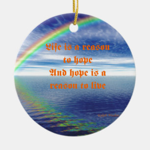 Life and hope ceramic tree decoration