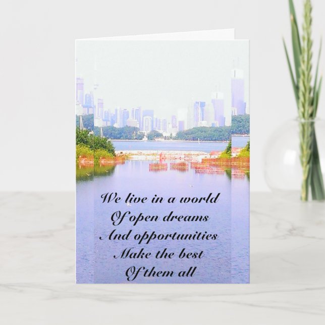 Life and opportunities motivational card (Front)