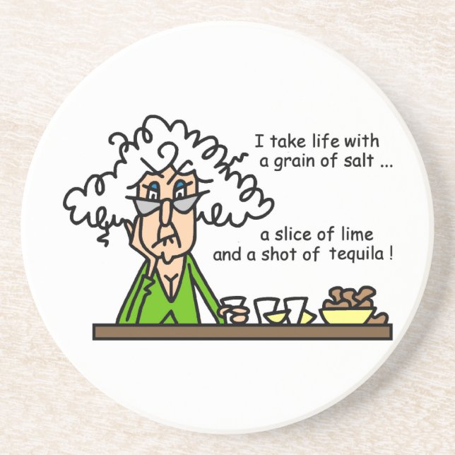 Life and Tequila Humour Coaster (Front)