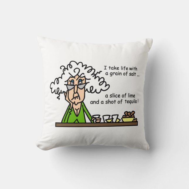 Life and Tequila Humour Cushion (Front)