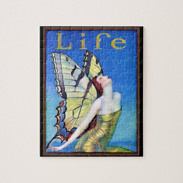 Life Art Deco Butterfly Girl Puzzle (Vertical)