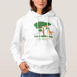 Life Artist: Funny Sheep Meme, w/ Giraffe, Acacia Hoodie