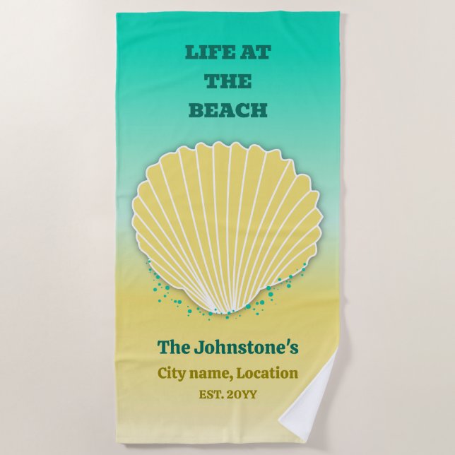 Life at the Beach Beach Towel (Front)