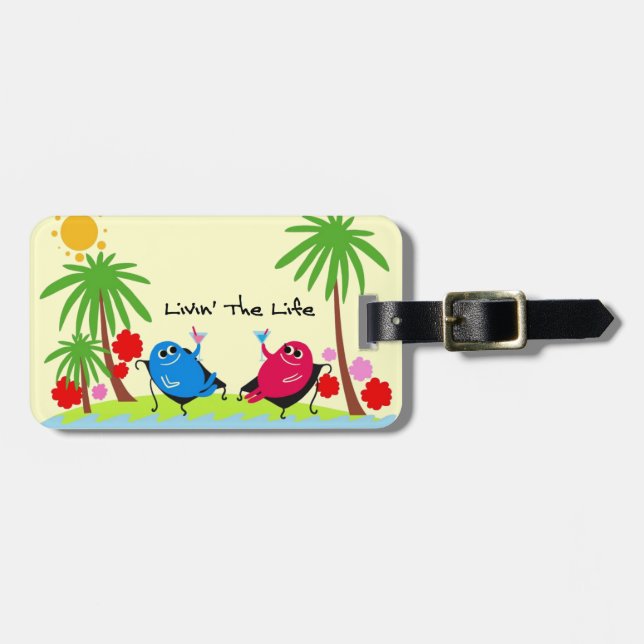 Life At The Beach Luggage Tag (Front Horizontal)